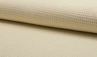 100% Cotton WAFFLE Honeycomb Pique Fabric Material - ECRU